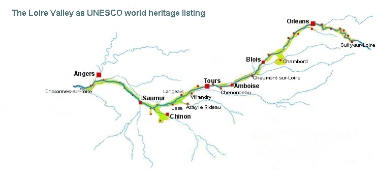 Loire Valley Unesco Map 